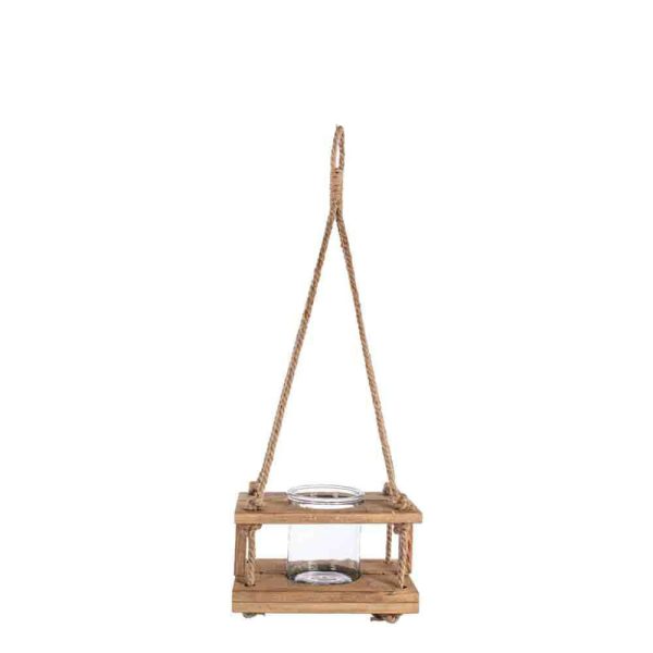 LANTERNA LEGNO/VETRO 24X16 CM H.64 NATURALE LANTERNA LEGNO/VETRO 24X16 CM H.64 NATURALE