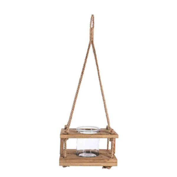 LANTERNA LEGNO/VETRO 28X18 CM H.77 NATURALE LANTERNA LEGNO/VETRO 28X18 CM H.77 NATURALE