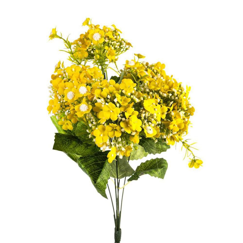 INFLORESCENZA DI HYDRANGEA BOUQUET CM.43 GIALLO INFLORESCENZA DI HYDRANGEA BOUQUET CM.43 GIALLO
