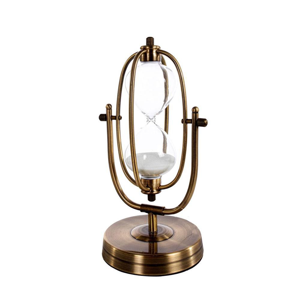 CLESSIDRA 10 MINUTI METALLO/VETRO 12X12 CM H.24 CM BRONZO CLESSIDRA 10 MINUTI METALLO/VETRO 12X12 CM H.24 CM BRONZO