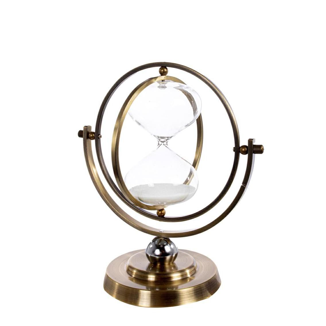 CLESSIDRA 15 MINUTI METALLO/VETRO 19X12 CM H.27 CM BRONZO CLESSIDRA 15 MINUTI METALLO/VETRO 19X12 CM H.27 CM BRONZO