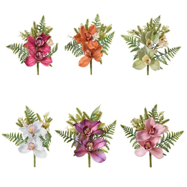 SET 6 MINI FRONTALI CYMBIDIUM H.32 CM ASSORTITI SET 6 MINI FRONTALI CYMBIDIUM H.32 CM ASSORTITI