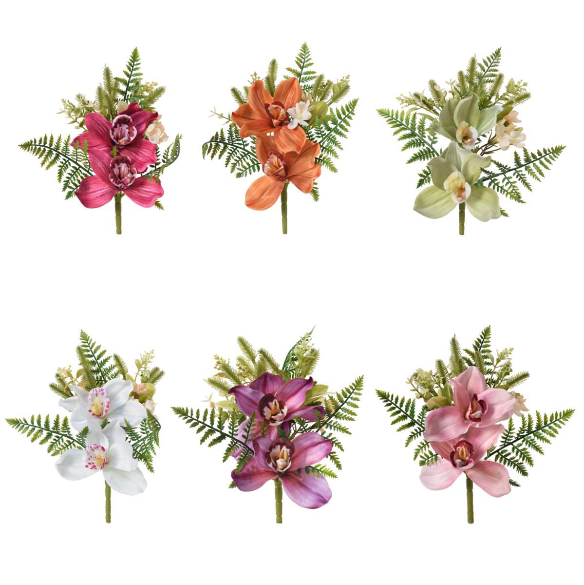 SET 6 MINI FRONTALI CYMBIDIUM H.32 CM ASSORTITI SET 6 MINI FRONTALI CYMBIDIUM H.32 CM ASSORTITI