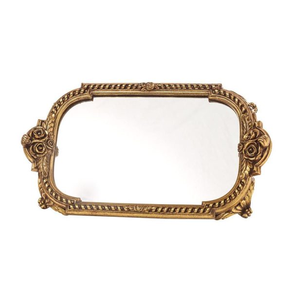 VASSOIO POLIRESINA 40,5X23X4 CM ORO