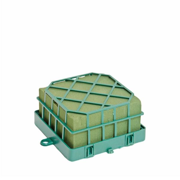 GABBIETTA FLOR C/SPUGNA10X10X5,5 CM VERDE