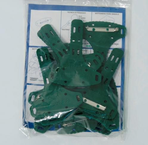SPILLA PLASTICA 8,5X6 CM CONF.PZ.12 ORCHIDEA VERDE