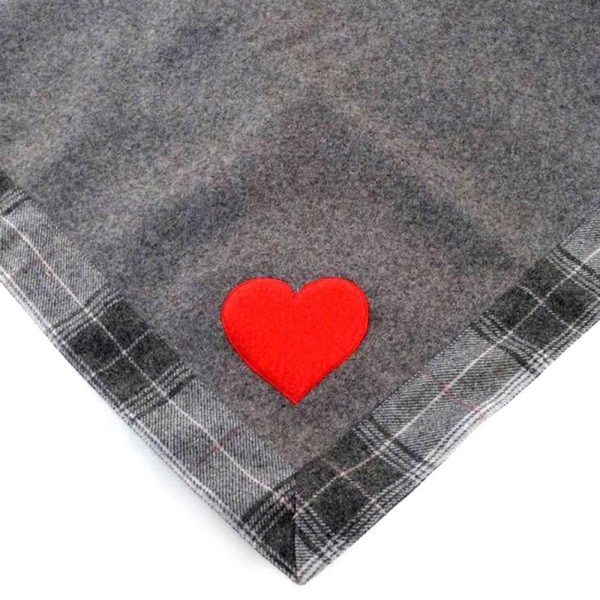 COPERTA C/CUORE 100X100ROSSO/GRIGIO COPERTA C/CUORE 100X100ROSSO/GRIGIO