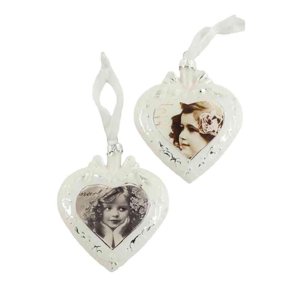 SET 2 CUORI VETRO-VINTAGE-D/APP. H.8 BIANCO RT SET 2 CUORI VETRO-VINTAGE-D/APP. H.8 BIANCO RT