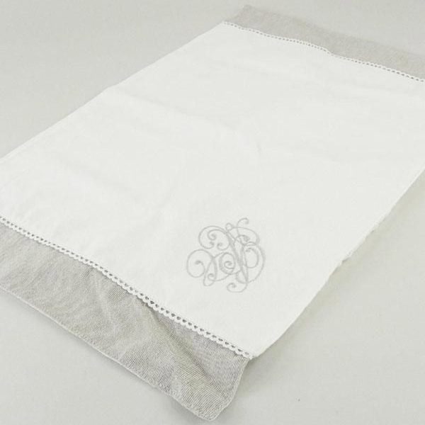 TOVAGLIETTA COTONE CM.33X48 BIANCO/GRIGIO TOVAGLIETTA COTONE CM.33X48 BIANCO/GRIGIO