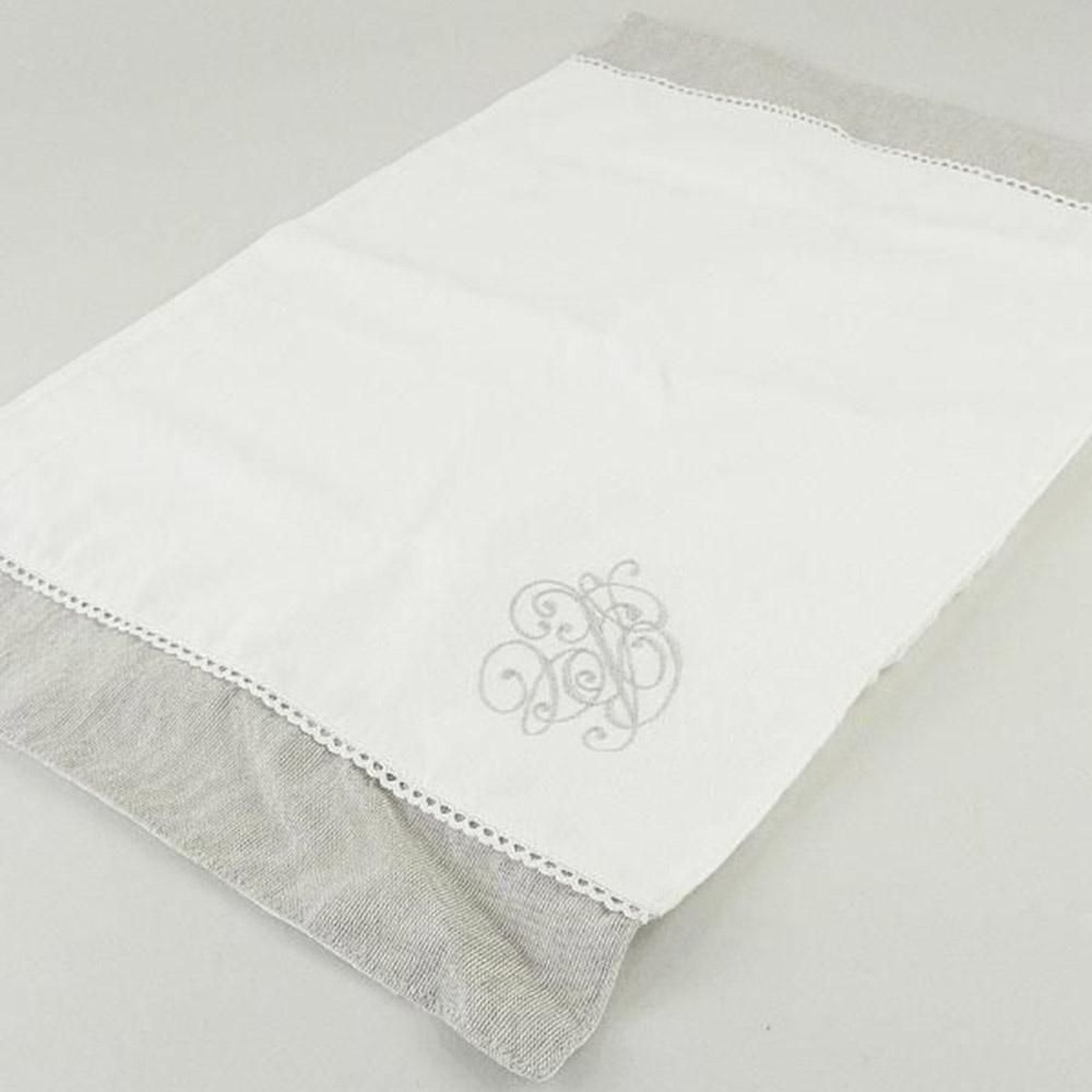 TOVAGLIETTA COTONE CM.33X48 BIANCO/GRIGIO TOVAGLIETTA COTONE CM.33X48 BIANCO/GRIGIO