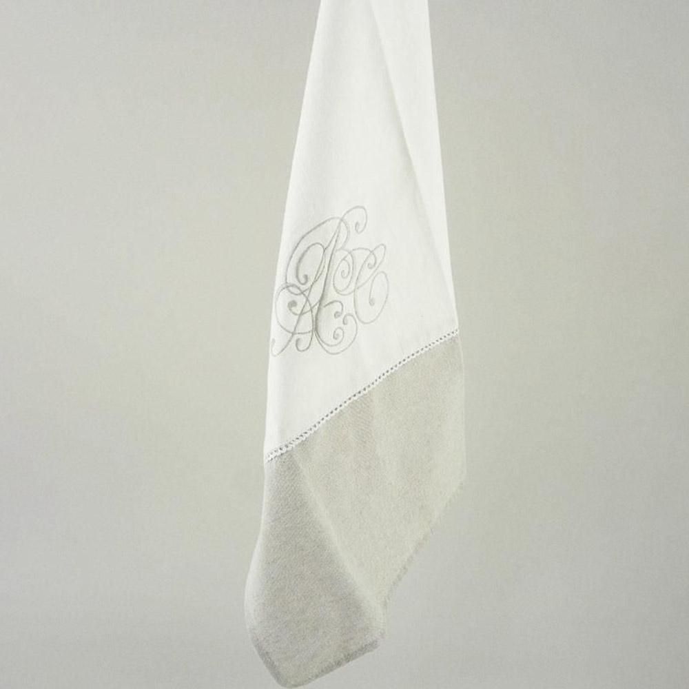 CANOVACCIO COTONE CM.45X70 BIANCO/GRIGIO RT CANOVACCIO COTONE CM.45X70 BIANCO/GRIGIO RT