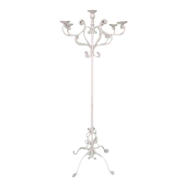 CANDELABRO METALLO 5L 70X70X150 CM BIANCO CANDELABRO METALLO 5L 70X70X150 CM BIANCO