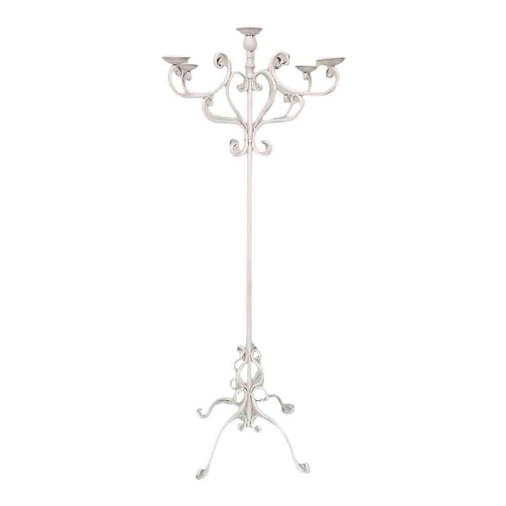 CANDELABRO METALLO 5L 70X70X150 CM BIANCO CANDELABRO METALLO 5L 70X70X150 CM BIANCO