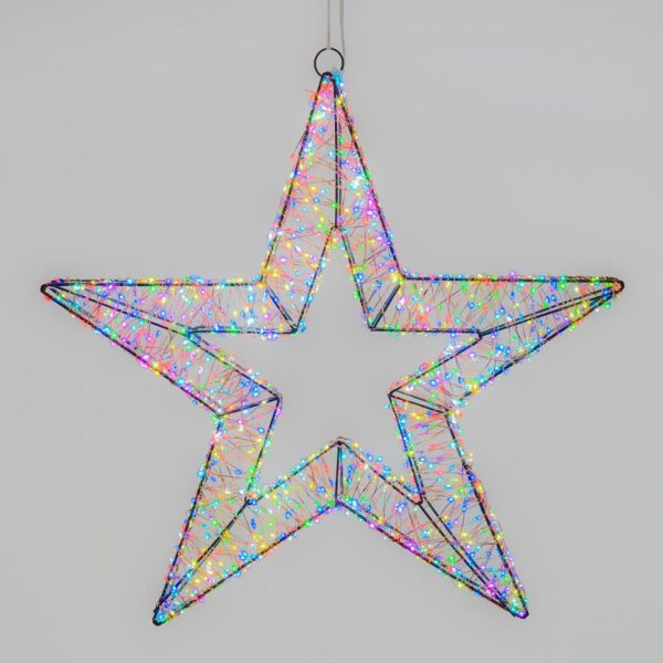 STELLA 3D METALLO 2000LED MULTIFLASH D.55 CM INTERNO STELLA 3D METALLO 2000LED MULTIFLASH D.55 CM INTERNO