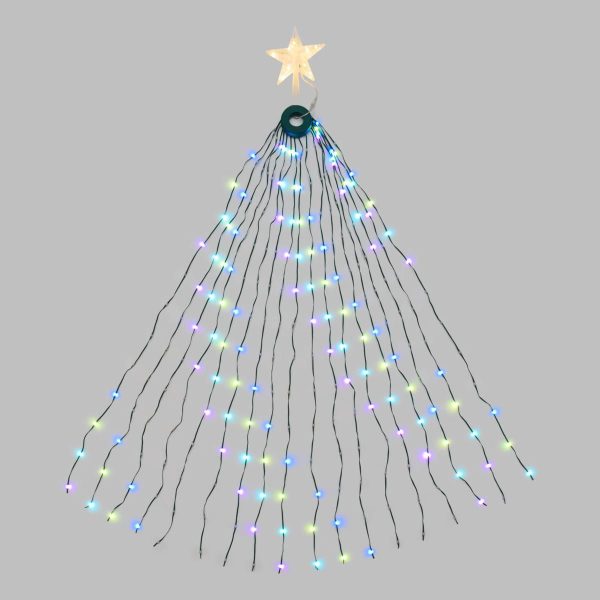 TENDA 440LED MULTICOLORH.195+PUNTALE STELLA L.CALDA ESTERNO TENDA 440LED MULTICOLORH.195+PUNTALE STELLA L.CALDA ESTERNO