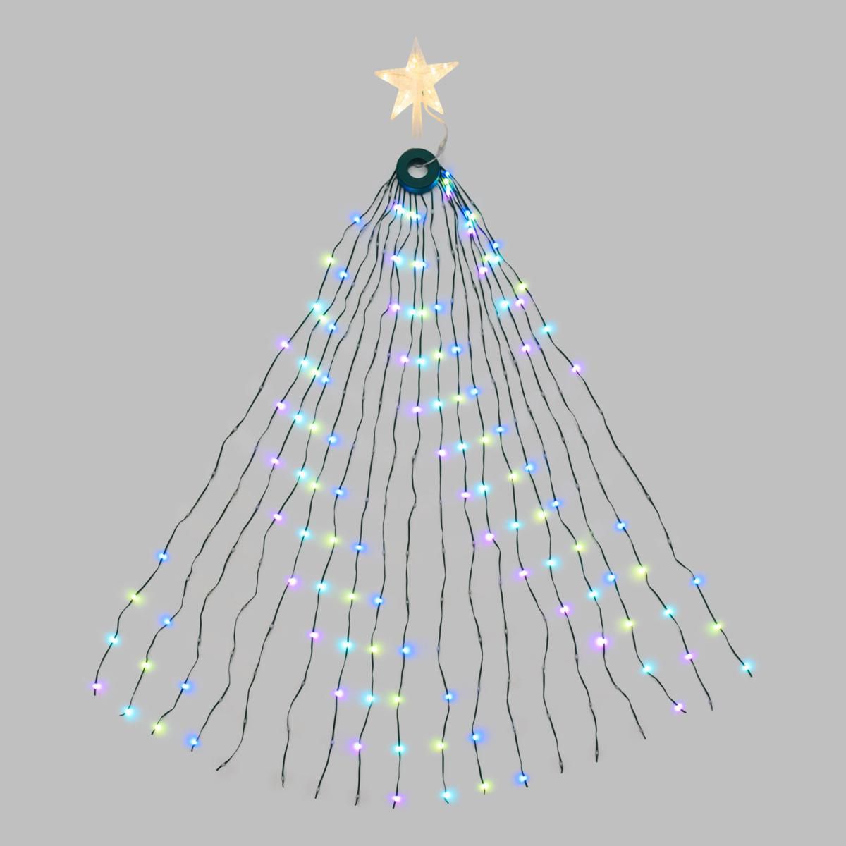 TENDA 440LED MULTICOLORH.195+PUNTALE STELLA L.CALDA ESTERNO TENDA 440LED MULTICOLORH.195+PUNTALE STELLA L.CALDA ESTERNO