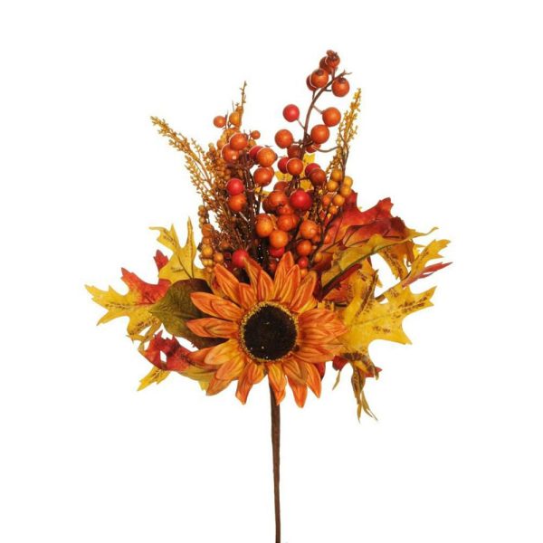 GIRASOLE/BACCHE/FOGLIE AUTUNNO BUSH CM.48 ARANCIO GIRASOLE/BACCHE/FOGLIE AUTUNNO BUSH CM.48 ARANCIO