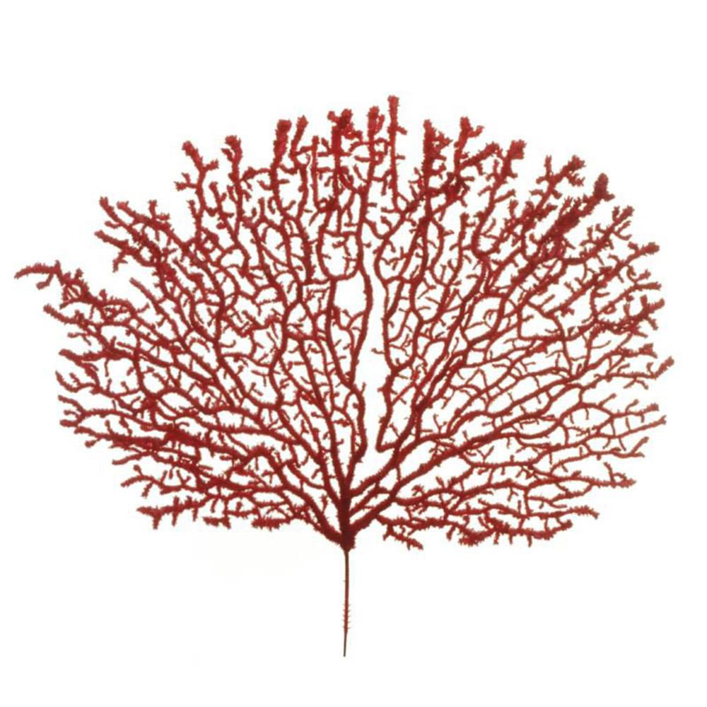 CORALLO FLOCCATO D.45 CM.49 ROSSO