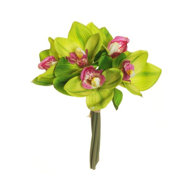 CYMBIDIUM MAZZO REAL TOUCH X5 CM 27 VERDE CYMBIDIUM MAZZO REAL TOUCH X5 CM 27 VERDE