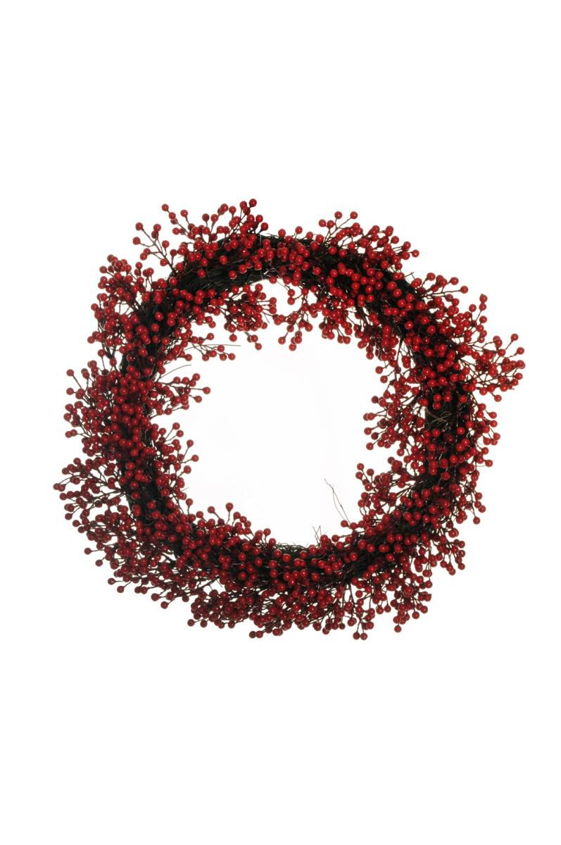 BACCHE CORONA INNER D.27 CM OUTER D.52 CM ROSSO