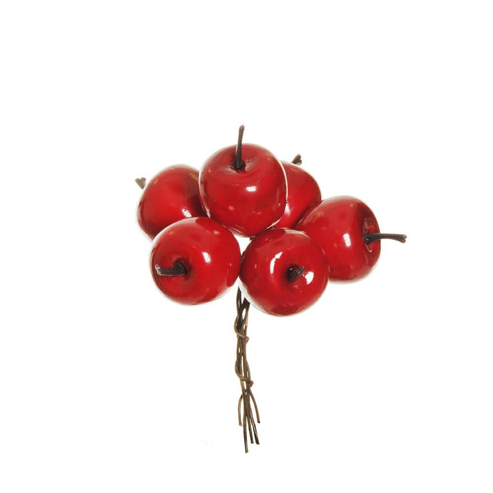 SET 12 MELE PICK 6X D.2.5 CM CM.13 ROSSO SET 12 MELE PICK 6X D.2.5 CM CM.13 ROSSO