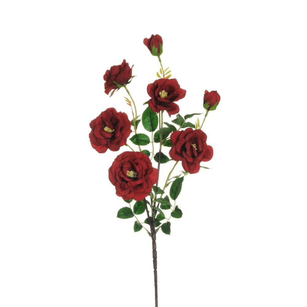 ROSA DOGWOOD SPRAY 5F 2B CM.75 ROSSO ROSA DOGWOOD SPRAY 5F 2B CM.75 ROSSO