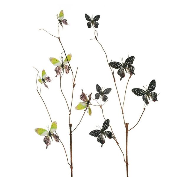 BUTTERFLIES RAMO 5X CM.97 NERO/BIANCO/VERDE/VIOLA BUTTERFLIES RAMO 5X CM.97 NERO/BIANCO/VERDE/VIOLA
