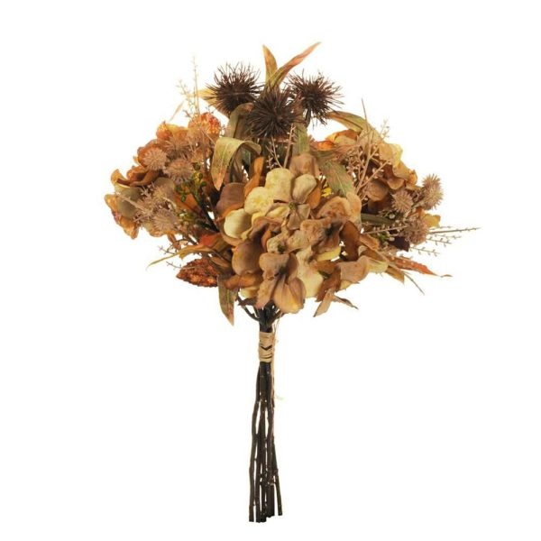 HYDRANGEA/ECHINOPS/EUCALYPTO BOUQUET 6X CM.45 MOSTARDA HYDRANGEA/ECHINOPS/EUCALYPTO BOUQUET 6X CM.45 MOSTARDA