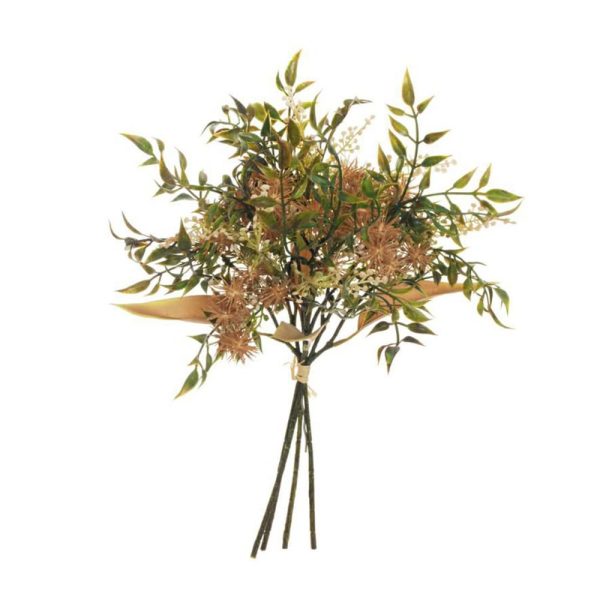 BIDENS/RUSCUS/BACCHE BOUQUET 4X CM.37 ARANCIO/VERDE BIDENS/RUSCUS/BACCHE BOUQUET 4X CM.37 ARANCIO/VERDE