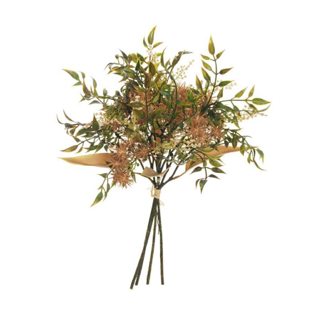 BIDENS/RUSCUS/BACCHE BOUQUET 4X CM.37 ARANCIO/VERDE BIDENS/RUSCUS/BACCHE BOUQUET 4X CM.37 ARANCIO/VERDE