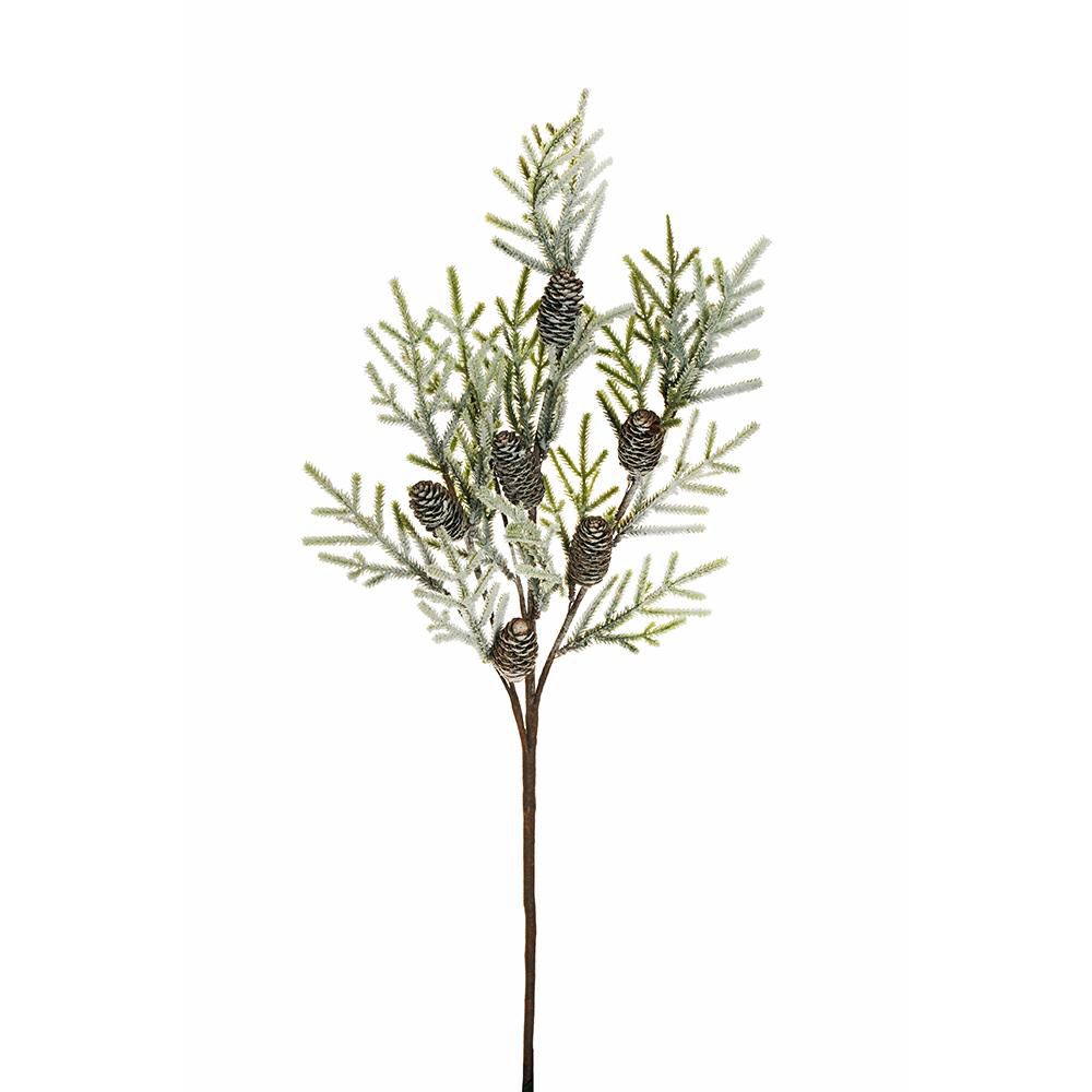 ABETE RAMO C/PIGNE H.75CM VERDE