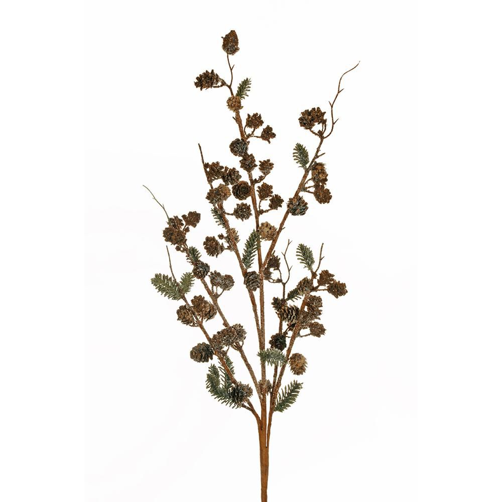 ABETE RAMO C/PIGNE CM.90 MARRONE/VERDE