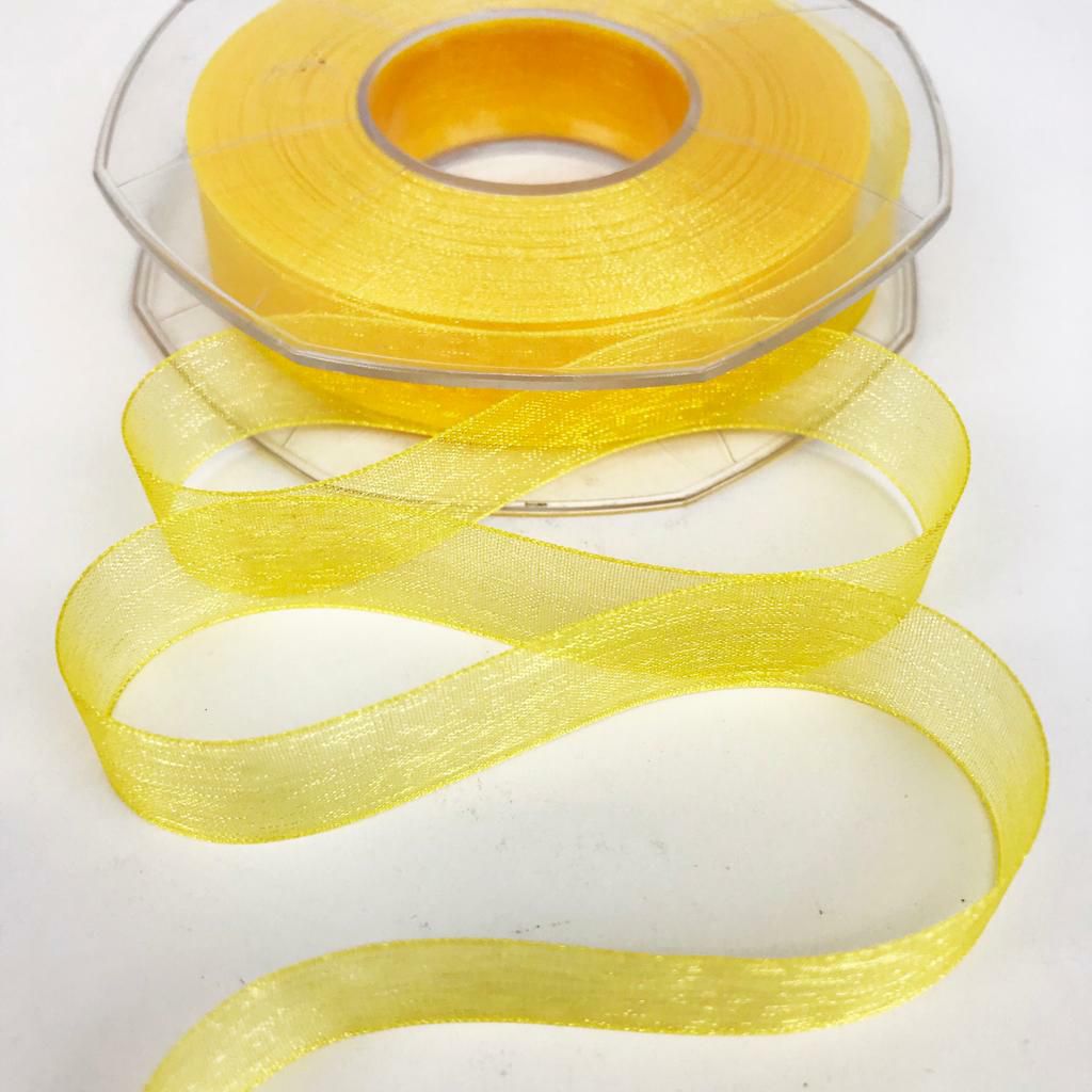 NASTRO ORGANZA 15MM 50MT H.Q. GIALLO SOLE NASTRO ORGANZA 15MM 50MT H.Q. GIALLO SOLE