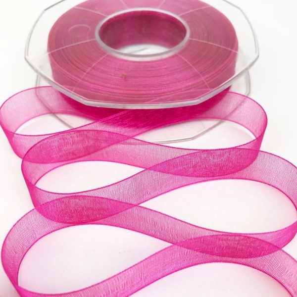 NASTRO ORGANZA 15MM 50MT H.Q. FUXIA PEONIA