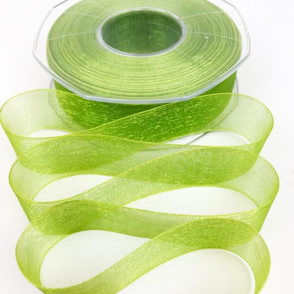 NASTRO ORGANZA 25MM 50MT H.Q. VERDE PISTACCHIO NASTRO ORGANZA 25MM 50MT H.Q. VERDE PISTACCHIO