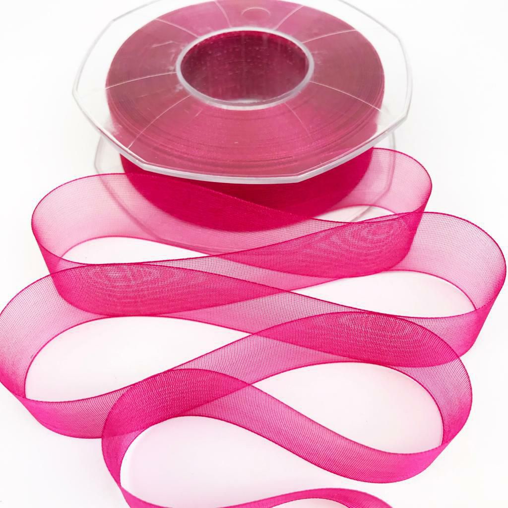 NASTRO ORGANZA 25MM 50MT H.Q. FUXIA PEONIA