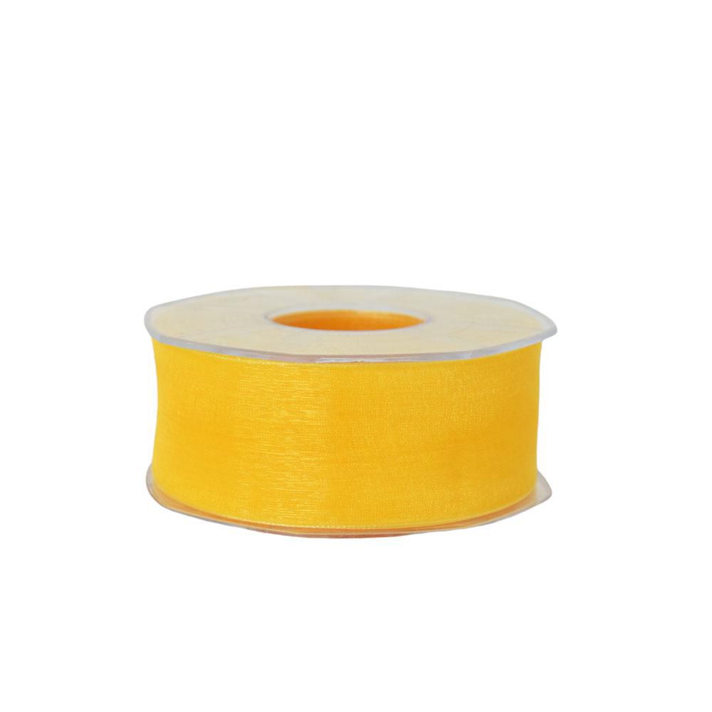 NASTRO ORGANZA 40MM 50MT H.Q. GIALLO SOLE NASTRO ORGANZA 40MM 50MT H.Q. GIALLO SOLE