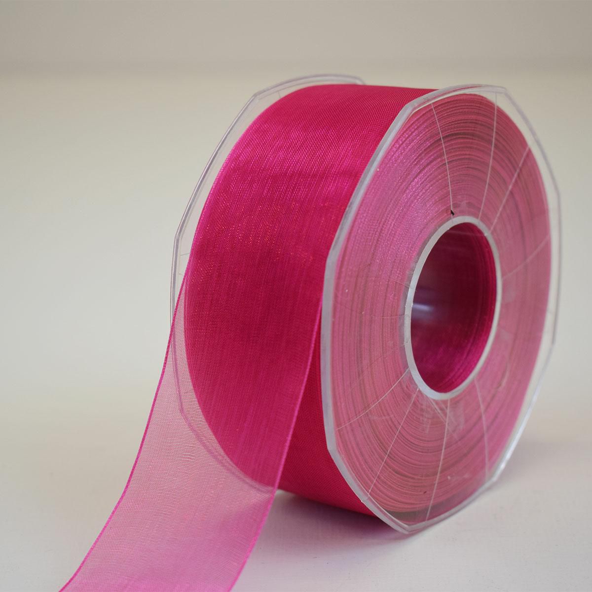 NASTRO ORGANZA 40MM 50MT H.Q. FUXIA PEONIA