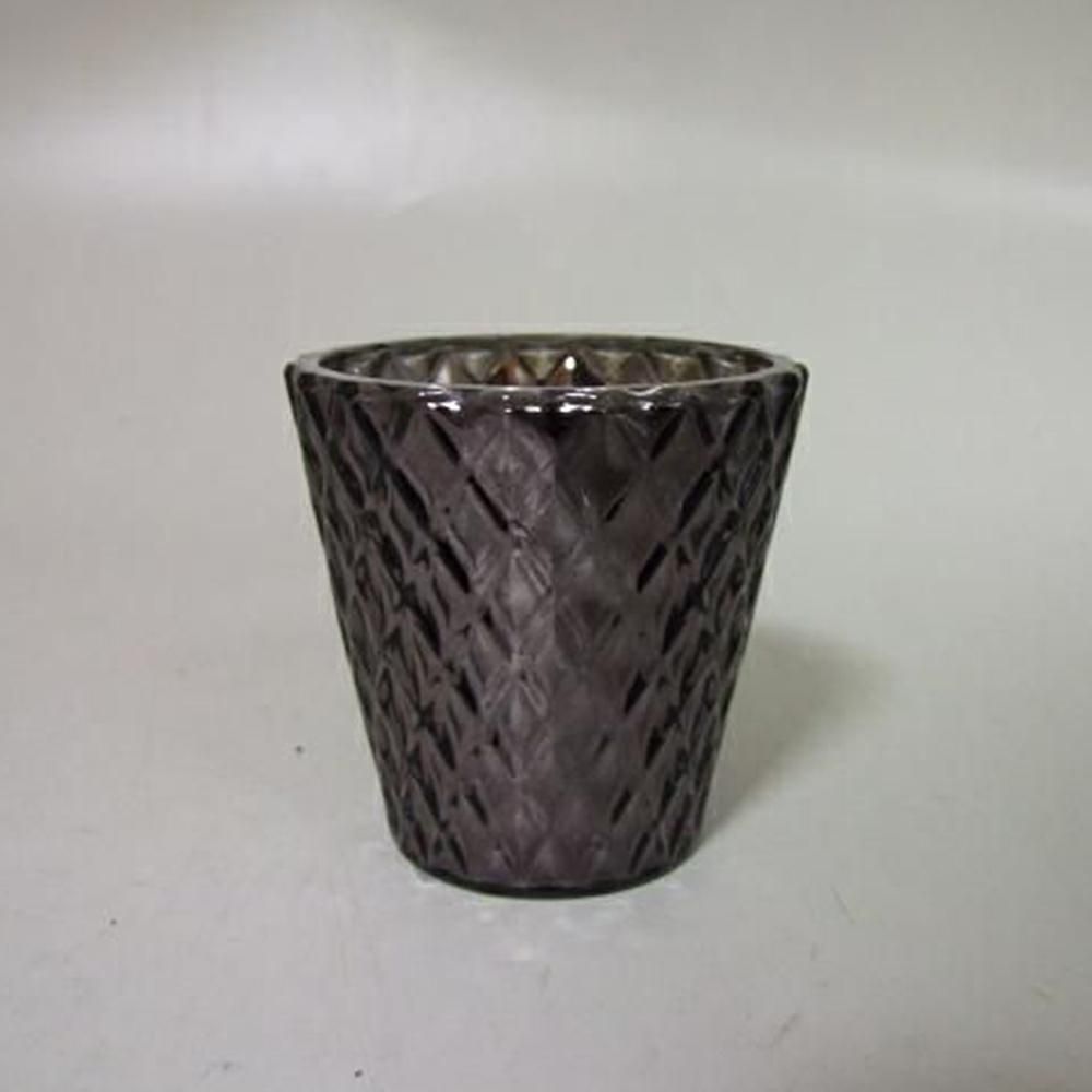 BICCHIERE VETRO H10 D9,5 NERO/ARGENTO BICCHIERE VETRO H10 D9,5 NERO/ARGENTO