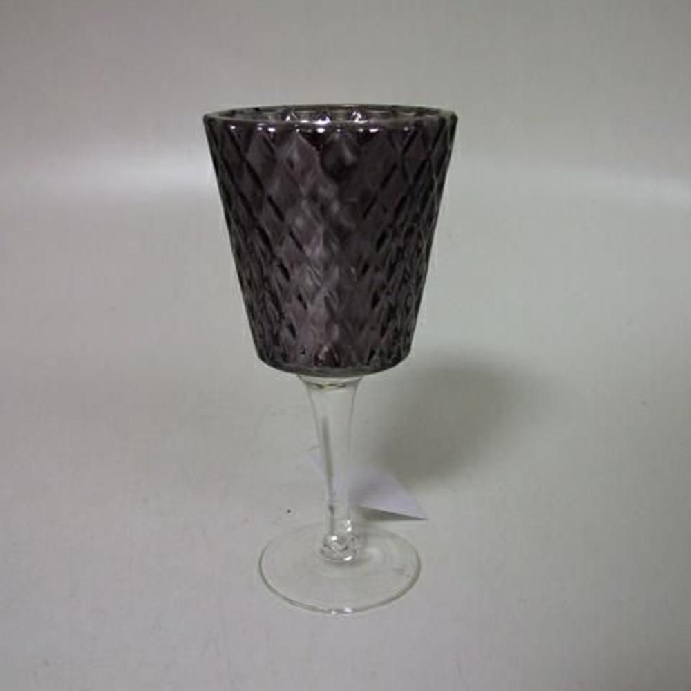 BICCHIERE VETRO H21 D9,5 NERO/ARGENTO BICCHIERE VETRO H21 D9,5 NERO/ARGENTO