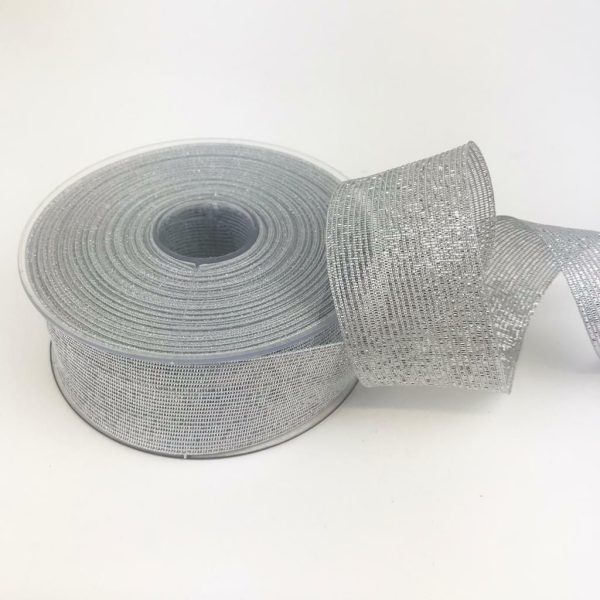 NASTRO LUCE LAME 40MM 20MT ARGENTO (102) NASTRO LUCE LAME 40MM 20MT ARGENTO (102)