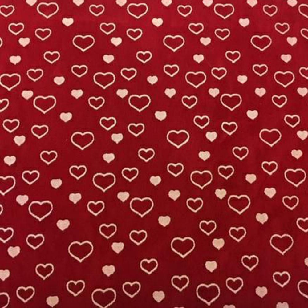 RUNNER VELLUTO CUORI MM280X5 MT.(07) ROSSO/BIANCO DO