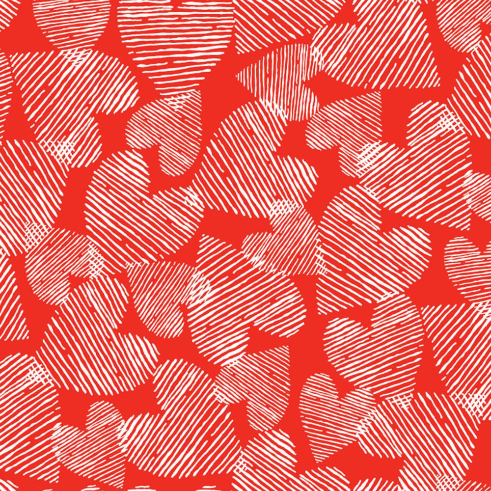 BOBINA CARTA POLITENATACM 75X20 MT -CUORI- ROSSO/BIANCO