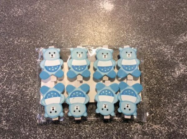 SET 8 MOLLETTINE ORSETTO AZZURRO