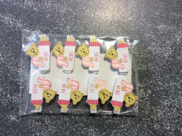 SET 8 MOLLETTINE BEBE ROSA