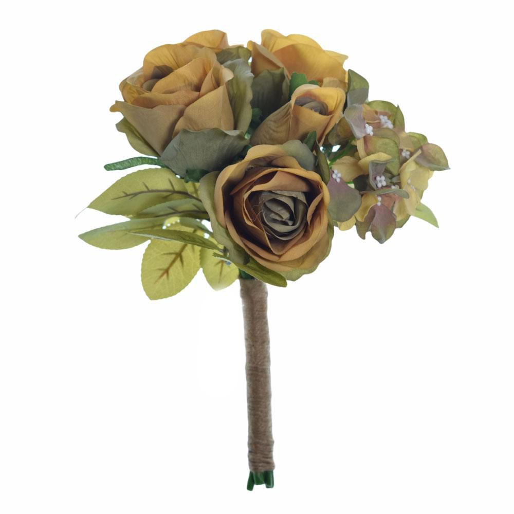 ROSE/HYDRANGEE BOUQUET CM.27 MARRONE ROSE/HYDRANGEE BOUQUET CM.27 MARRONE