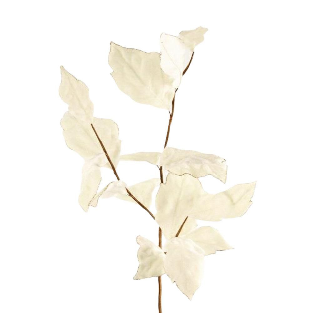 FIORE POINSETTIA RAMO FOGLIE CM.99 BIANCO
