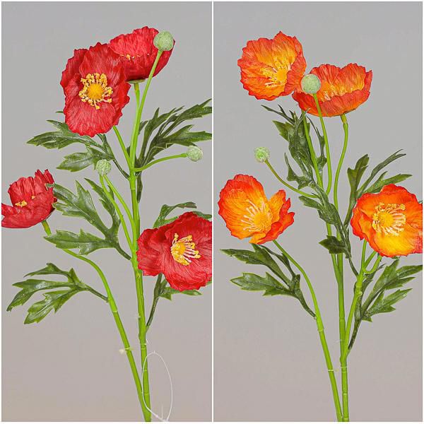 PAPAVERO RAMO 3X 4F CM.55 ROSSO/ARANCIO ASS. PAPAVERO RAMO 3X 4F CM.55 ROSSO/ARANCIO ASS.