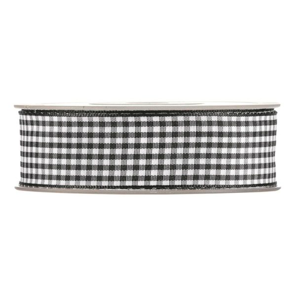 NASTRO VICHY 25MM 20MT NERO/BIANCO NASTRO VICHY 25MM 20MT NERO/BIANCO