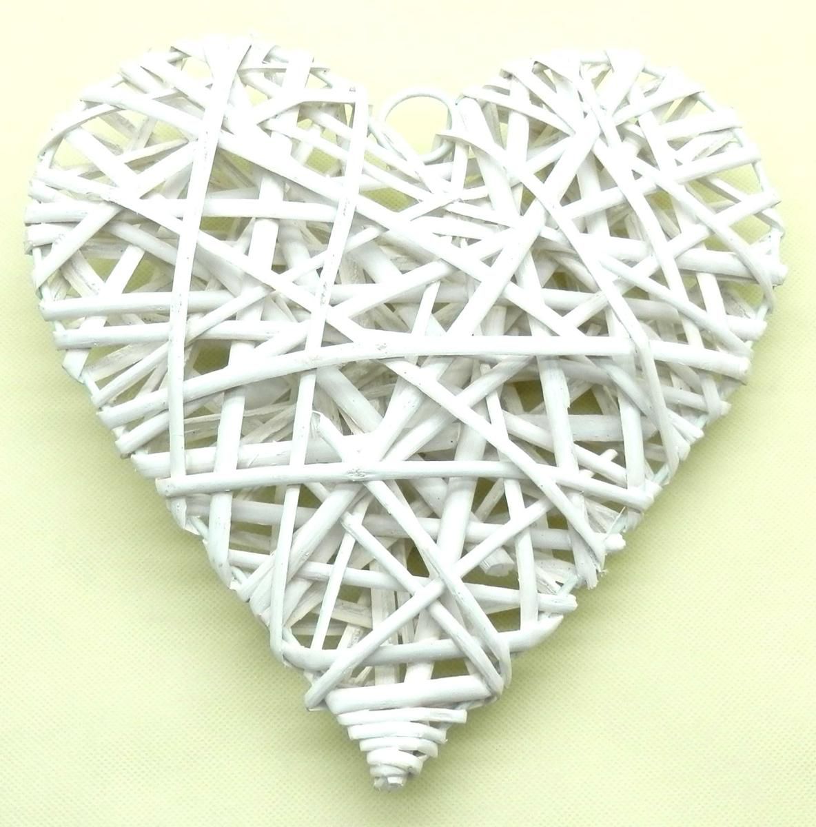 CUORE VIMINI D.15 CM BIANCO CUORE VIMINI D.15 CM BIANCO